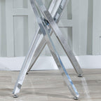 Sutton Clear Glass and Chrome Console Table - 120cm Tempered Top