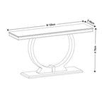 Welby Grey Marble and Chrome Console Table