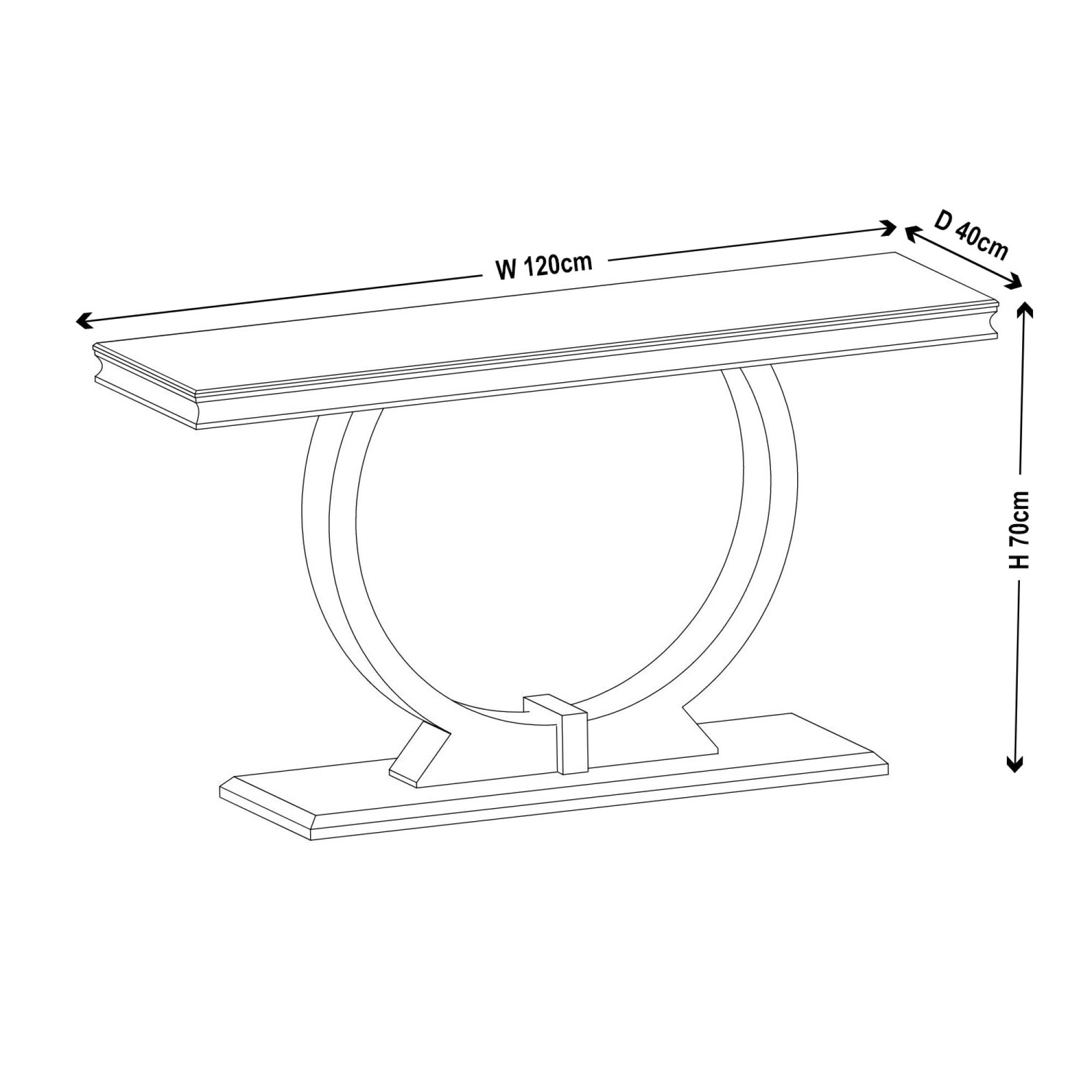 Welby Grey Marble and Chrome Console Table