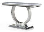 Welby Grey Marble and Chrome Console Table