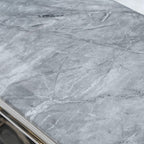 Welby Grey Marble and Chrome Console Table