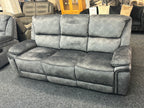 Turin 3+2 Suede Grey Recliner Sofas