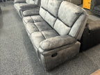 Turin 3+2 Suede Grey Recliner Sofas