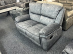 Turin 3+2 Suede Grey Recliner Sofas