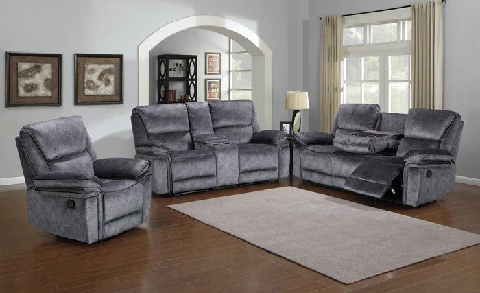 Milano Suede Manual Recliner Fabric Sofa