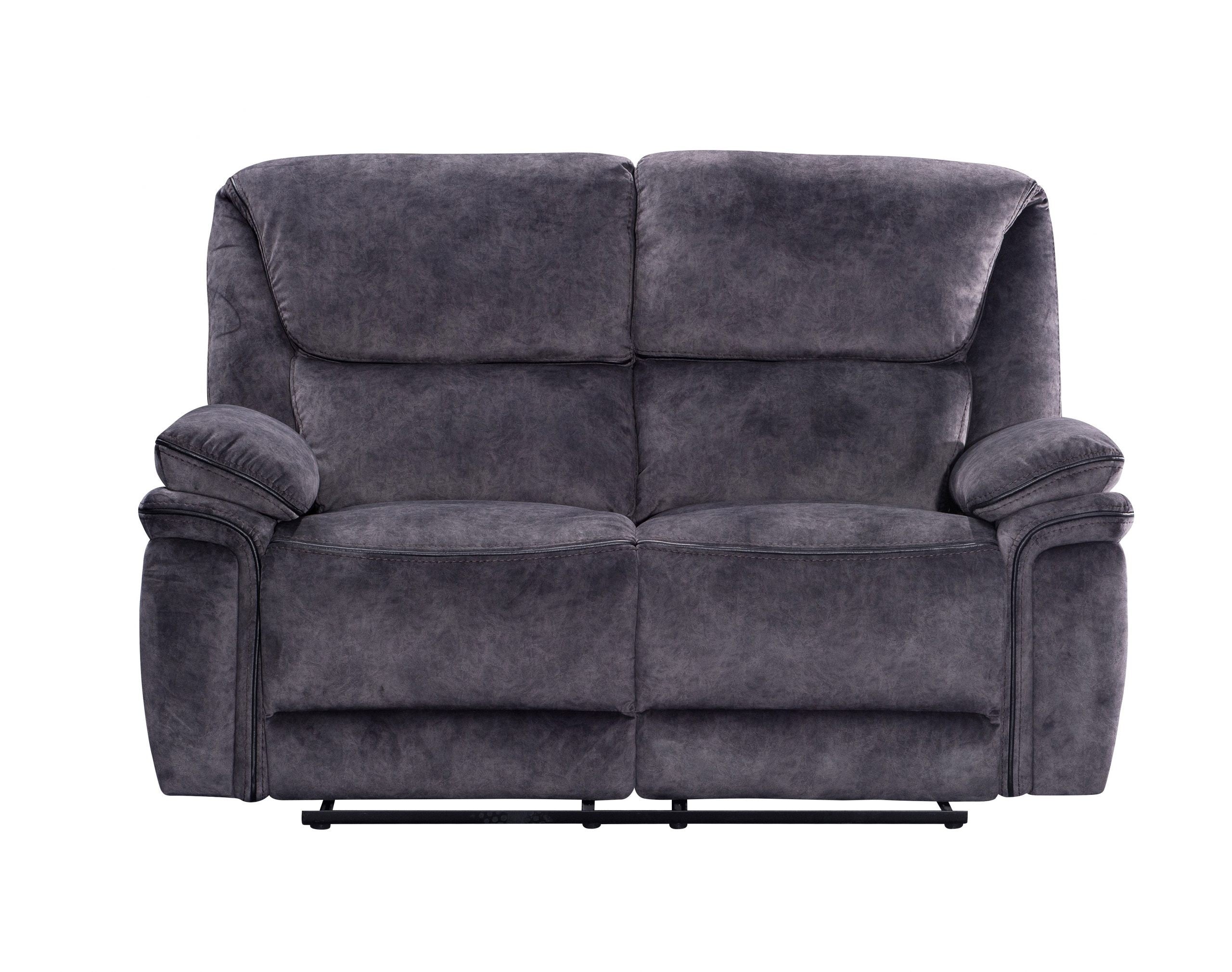 Milano Suede Manual Recliner Fabric Sofa