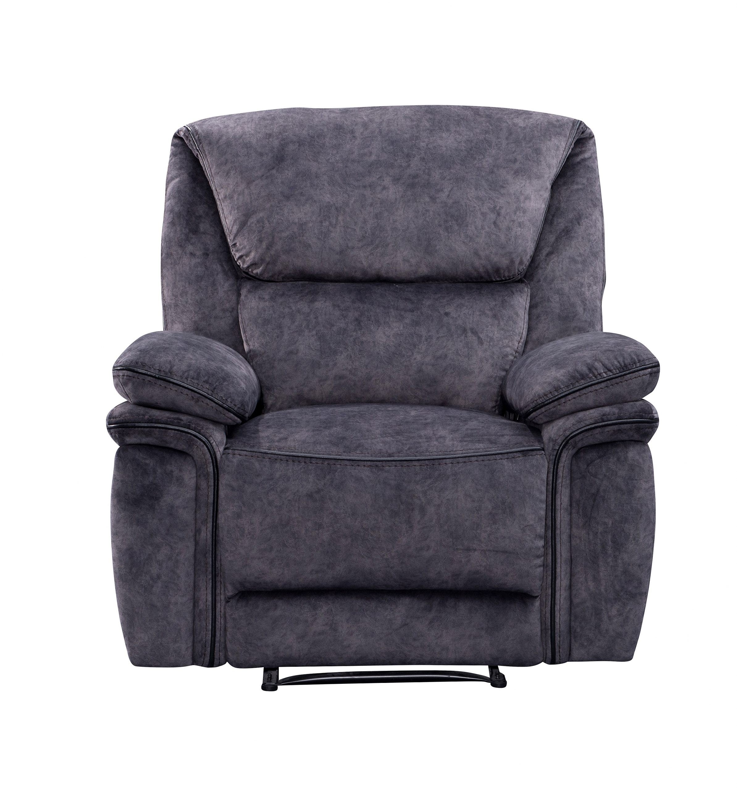 Milano Suede Manual Recliner Fabric Sofa