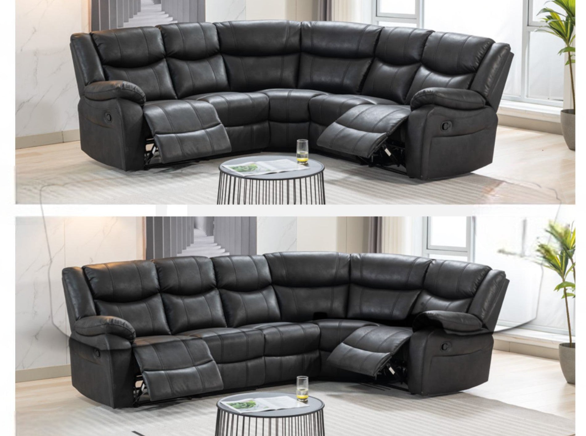 Paris Fabric Manual Recliner Sofa