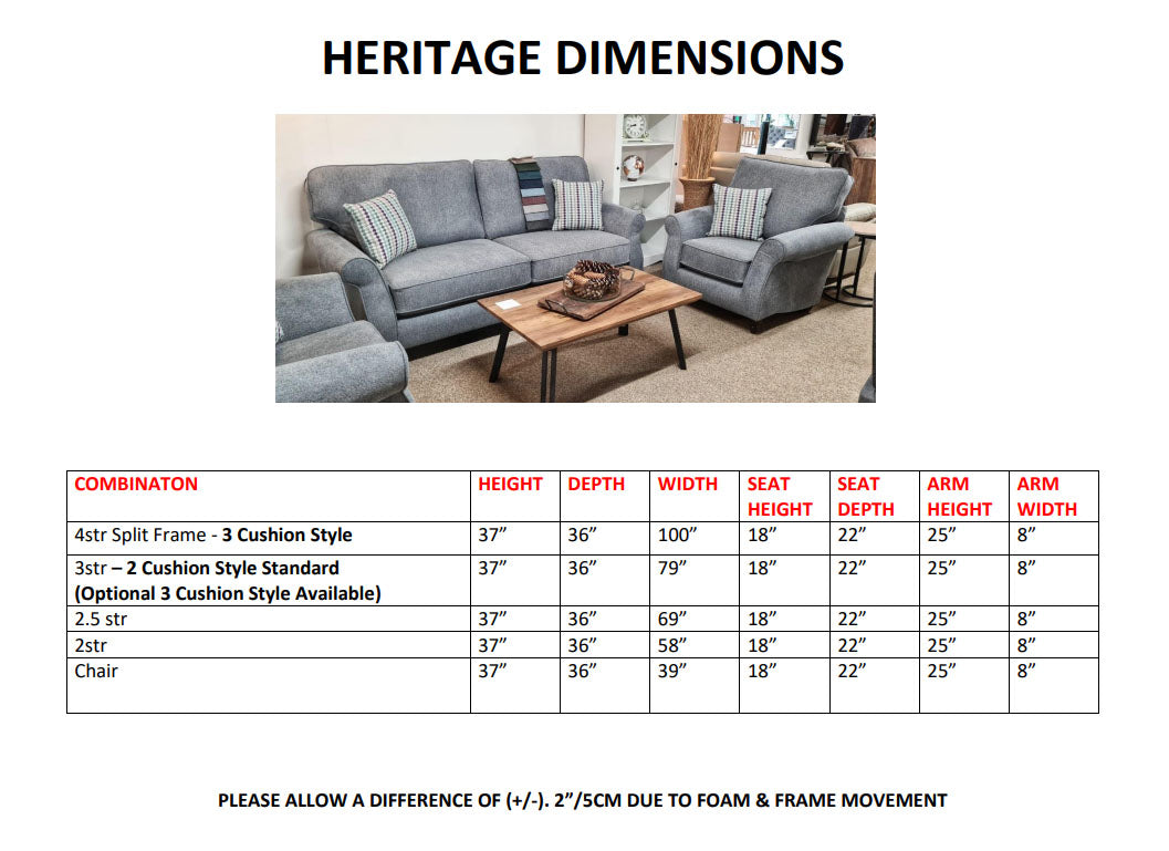 Heritage Fabric Sofa
