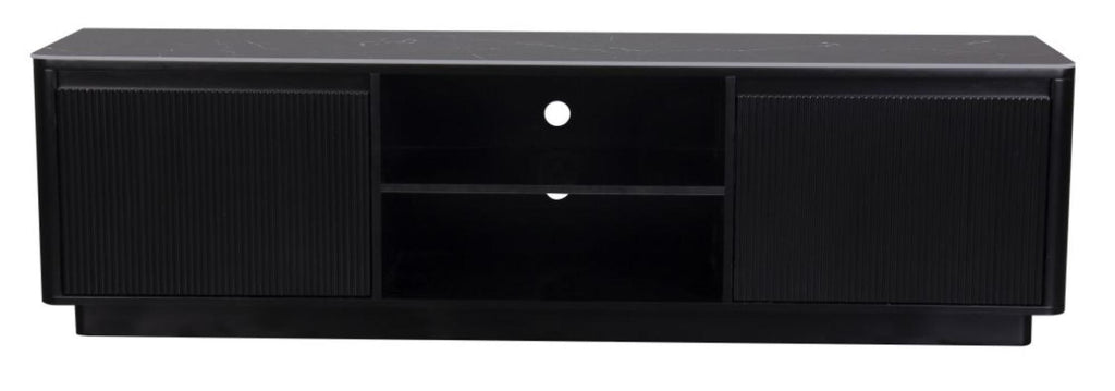Dante Black Ceramic Fluted TV Unit