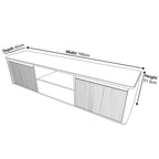Dante Black Ceramic Fluted TV Unit