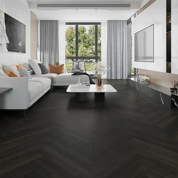 Antigua Charcoal Oak Herringbone