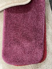 Furschia coloured carpet on show in a Coventry carpet store