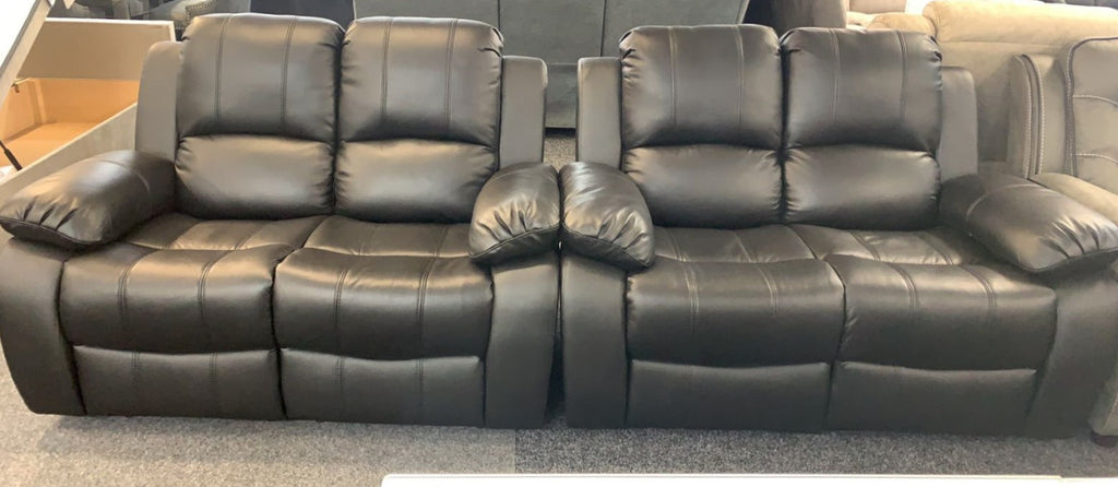 Panana Modern Compact Leather 2 Seater Sofas
