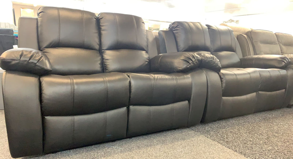 Panana Modern Compact Leather 2 Seater Sofas