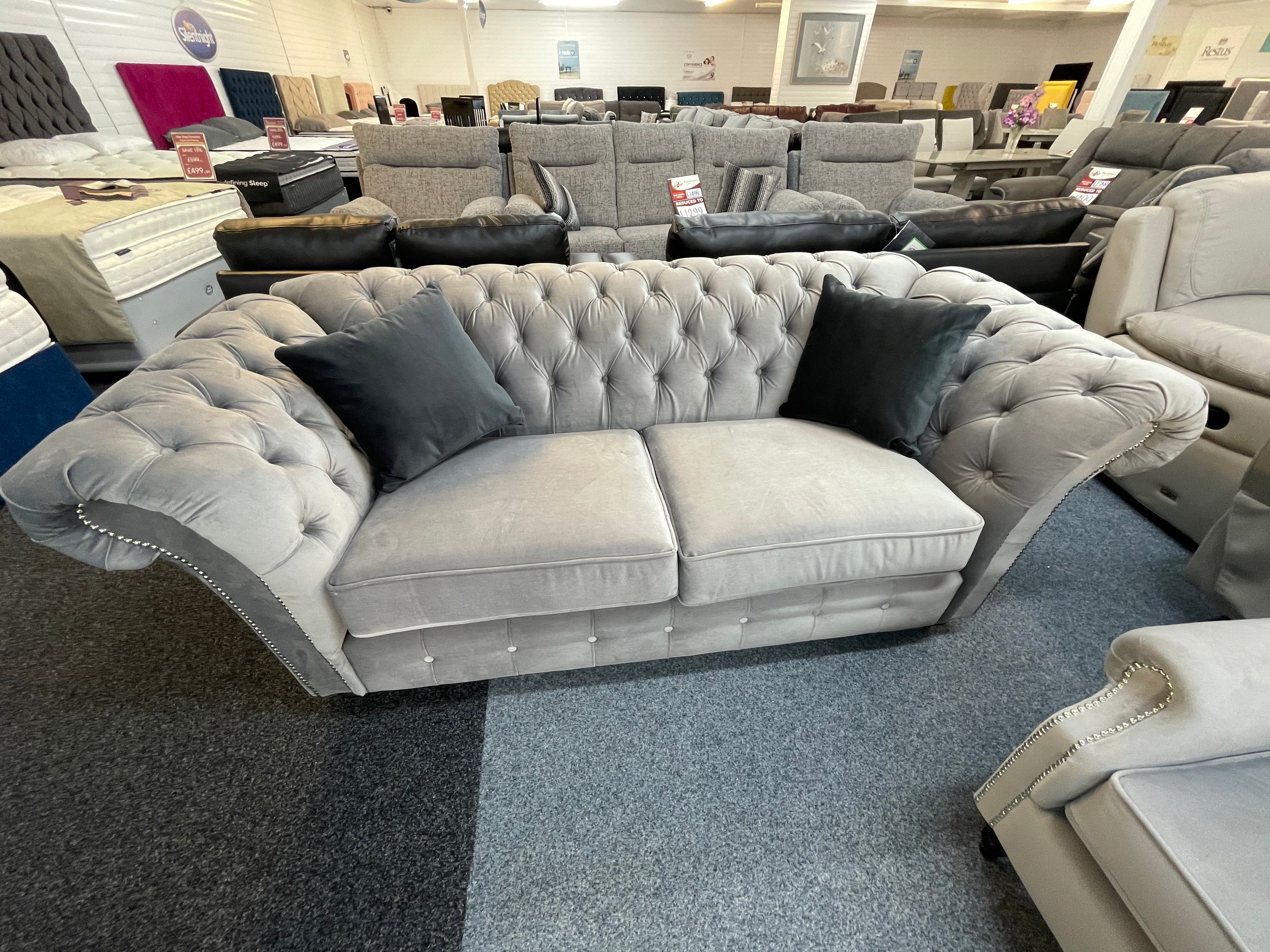 Grey Chesterfield Sofa